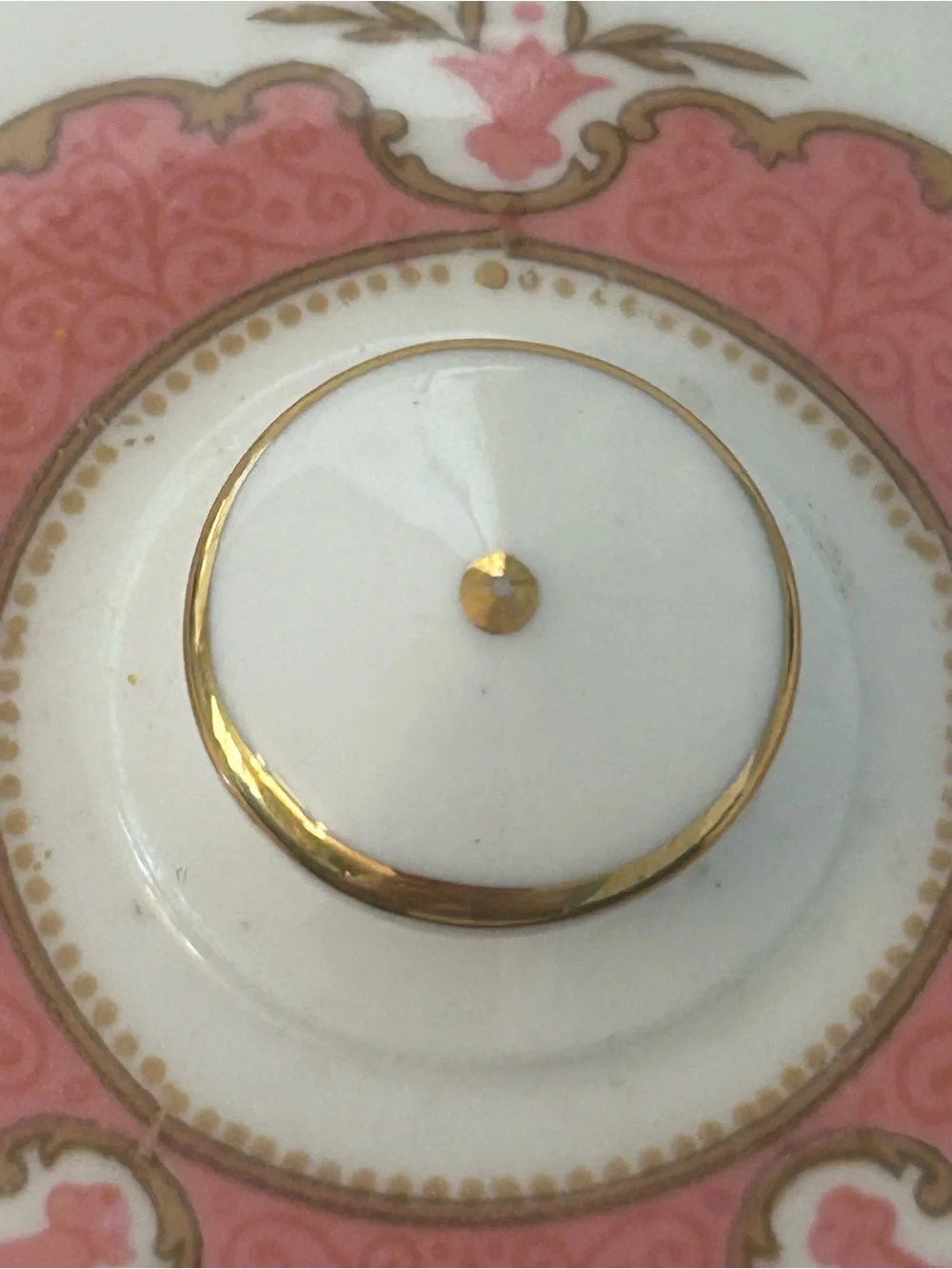 Crown Staffordshire Mini Round Covered Butter Dish Lyric Tunis